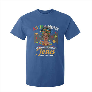 Afro Autism Mom T Shirt For Kid African American Autistic Black Mama Religious Cross TS10 Royal Blue Print Your Wear