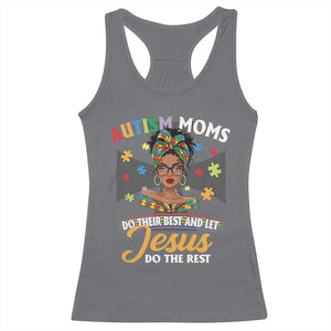 Afro Autism Mom Racerback Tank Top African American Autistic Black Mama Religious Cross TS10 Charcoal Print Your Wear