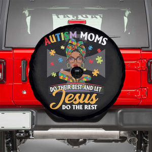 Afro Autism Mom Spare Tire Cover African American Autistic Black Mama Religious Cross TS10 Black Print Your Wear