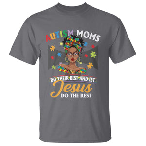 Afro Autism Mom T Shirt African American Autistic Black Mama Religious Cross TS10 Charcoal Print Your Wear