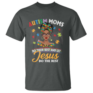 Afro Autism Mom T Shirt African American Autistic Black Mama Religious Cross TS10 Dark Heather Print Your Wear