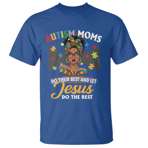 Afro Autism Mom T Shirt African American Autistic Black Mama Religious Cross TS10 Royal Blue Print Your Wear