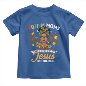 Afro Autism Mom Toddler T Shirt African American Autistic Black Mama Religious Cross TS10 Royal Blue Print Your Wear