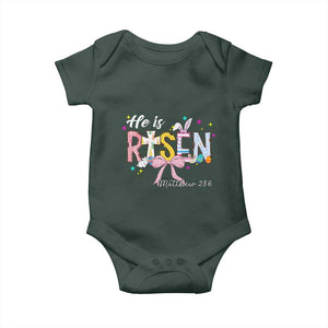 He Is Risen Baby Onesie Jesus Christian Happy Easter Coquette Cross TS10 Print Your Wear