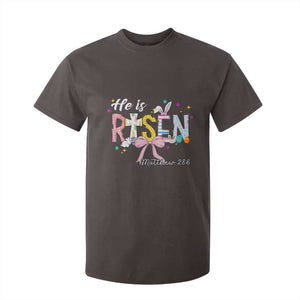 He Is Risen T Shirt For Kid Jesus Christian Happy Easter Coquette Cross TS10 Dark Chocolate Print Your Wear