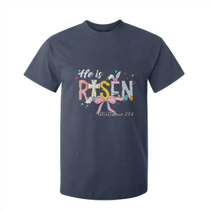 He Is Risen T Shirt For Kid Jesus Christian Happy Easter Coquette Cross TS10 Navy Print Your Wear