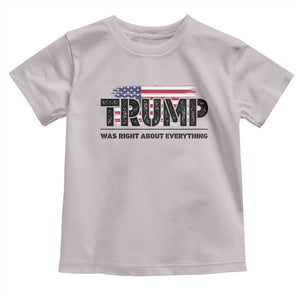 Trump Was Right About Everything Toddler T Shirt USA American Flag TS10 Ice Gray Print Your Wear