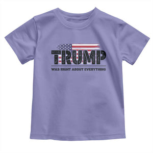 Trump Was Right About Everything Toddler T Shirt USA American Flag TS10 Violet Print Your Wear