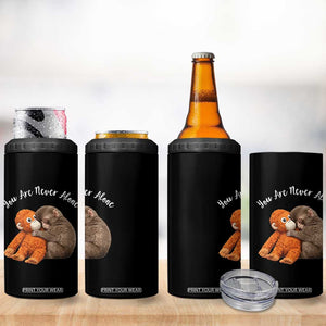 Viral Punch Monkey 4 in 1 Can Cooler Tumbler Cute Baby Monkey With Plush Toy Animal Lovers TS10 Print Your Wear