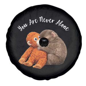 Viral Punch Monkey Spare Tire Cover Cute Baby Monkey With Plush Toy Animal Lovers TS10 Print Your Wear