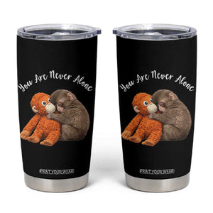 Viral Punch Monkey Tumbler Cup Cute Baby Monkey With Plush Toy Animal Lovers TS10 Black Print Your Wear