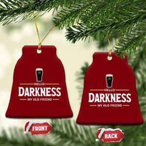 Hello Darkness My Old Friend Irish Beer Ceramic Ornament Funny Drinking St Patricks Day Party Shamrock TS10 Print Your Wear