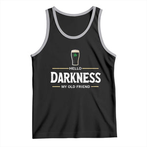 Hello Darkness My Old Friend Irish Beer Tank Top Funny Drinking St Patricks Day Party Shamrock TS10 Black Athletic Heather Print Your Wear