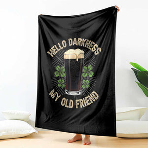 Irish Shamrock Beer Day Throw Blanket Hello Darkness My Old Friend TS10 Print Your Wear
