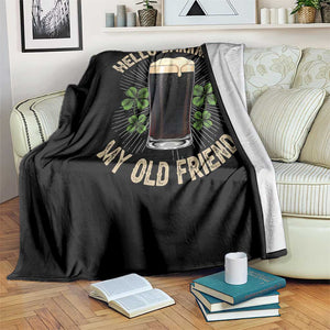 Irish Shamrock Beer Day Throw Blanket Hello Darkness My Old Friend TS10 Print Your Wear
