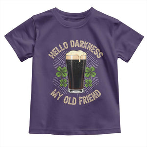 Irish Shamrock Beer Day Toddler T Shirt Hello Darkness My Old Friend TS10 Purple Print Your Wear