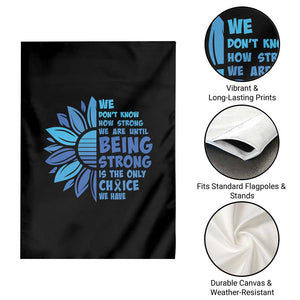 ALS Awareness Garden Flag Blue Ribbon Stronger Survivor TS10 Print Your Wear
