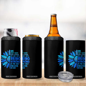 ALS Awareness 4 in 1 Can Cooler Tumbler Blue Ribbon Stronger Survivor TS10 Print Your Wear