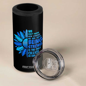 ALS Awareness 4 in 1 Can Cooler Tumbler Blue Ribbon Stronger Survivor TS10 Print Your Wear