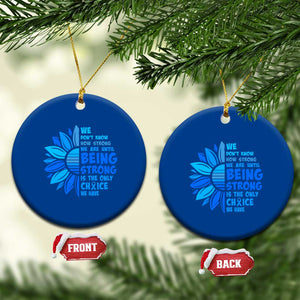 ALS Awareness Ceramic Ornament Blue Ribbon Stronger Survivor TS10 1pc Blue Print Your Wear