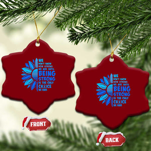 ALS Awareness Ceramic Ornament Blue Ribbon Stronger Survivor TS10 Print Your Wear