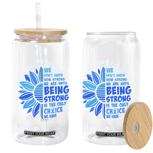 ALS Awareness Glass Can Blue Ribbon Stronger Survivor TS10 Print Your Wear