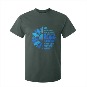 ALS Awareness T Shirt For Kid Blue Ribbon Stronger Survivor TS10 Dark Forest Green Print Your Wear