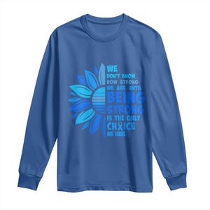 ALS Awareness Long Sleeve Shirt Blue Ribbon Stronger Survivor TS10 Royal Blue Print Your Wear