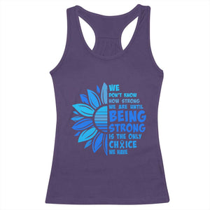 ALS Awareness Racerback Tank Top Blue Ribbon Stronger Survivor TS10 Purple Print Your Wear