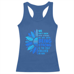 ALS Awareness Racerback Tank Top Blue Ribbon Stronger Survivor TS10 Royal Blue Print Your Wear