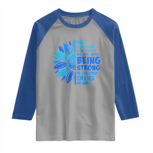 ALS Awareness Raglan Shirt Blue Ribbon Stronger Survivor TS10 Sport Gray Royal Print Your Wear