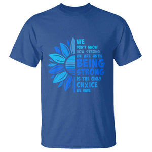 ALS Awareness T Shirt Blue Ribbon Stronger Survivor TS10 Royal Blue Print Your Wear
