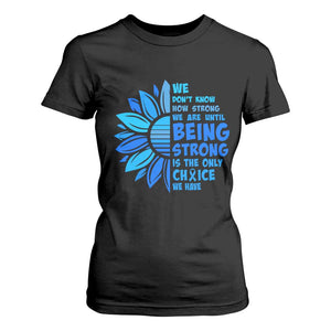ALS Awareness T Shirt For Women Blue Ribbon Stronger Survivor TS10 Black Print Your Wear