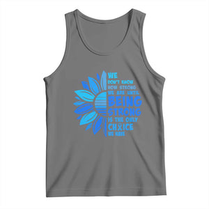 ALS Awareness Tank Top Blue Ribbon Stronger Survivor TS10 Black Heather Print Your Wear