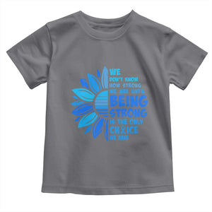 ALS Awareness Toddler T Shirt Blue Ribbon Stronger Survivor TS10 Charcoal Print Your Wear