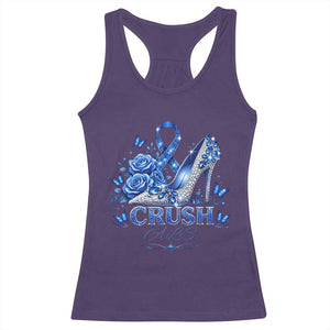ALS Awareness Racerback Tank Top Blue Ribbon Women Crush ALS TS10 Purple Print Your Wear