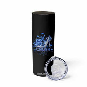 ALS Awareness Skinny Tumbler Blue Ribbon Women Crush ALS TS10 Print Your Wear