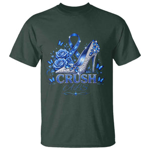 ALS Awareness T Shirt Blue Ribbon Women Crush ALS TS10 Dark Forest Green Print Your Wear