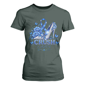ALS Awareness T Shirt For Women Blue Ribbon Women Crush ALS TS10 Dark Forest Green Print Your Wear