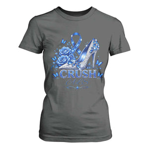 ALS Awareness T Shirt For Women Blue Ribbon Women Crush ALS TS10 Dark Heather Print Your Wear