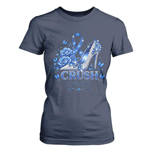 ALS Awareness T Shirt For Women Blue Ribbon Women Crush ALS TS10 Navy Print Your Wear