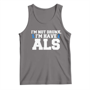 ALS Awareness Tank Top Im Not Drunk I Have ALS TS10 Deep Heather Print Your Wear