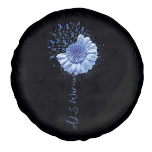 ALS Awareness Spare Tire Cover Blue Ribbon Sunflower ALS Warrior TS10 Print Your Wear