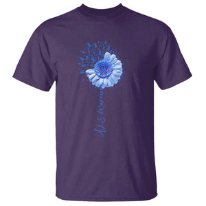 ALS Awareness T Shirt Blue Ribbon Sunflower ALS Warrior TS10 Purple Print Your Wear