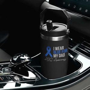 I Wear Blue For My Dad ALS Awareness Flip Straw Tumbler TS10 Print Your Wear