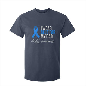 I Wear Blue For My Dad ALS Awareness T Shirt For Kid TS10 Navy Print Your Wear