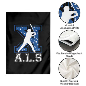 ALS Awareness Garden Flag Baseball Strike Out ALS Support TS10 Print Your Wear