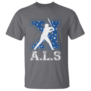 ALS Awareness T Shirt Baseball Strike Out ALS Support TS10 Charcoal Print Your Wear