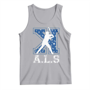 ALS Awareness Tank Top Baseball Strike Out ALS Support TS10 Athletic Heather Print Your Wear