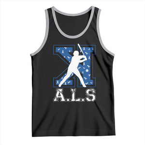 ALS Awareness Tank Top Baseball Strike Out ALS Support TS10 Black Athletic Heather Print Your Wear